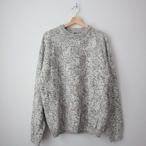 Vintage Textured Basket Weave Sweater | XL - Picture 1 of 5